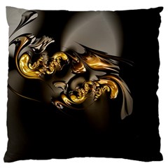 Fractal Mathematics Abstract Large Flano Cushion Case (two Sides) by Amaryn4rt