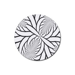 Fractal Symmetry Pattern Network Rubber Coaster (round)  by Amaryn4rt