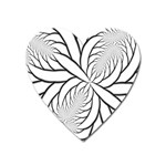 Fractal Symmetry Pattern Network Heart Magnet Front