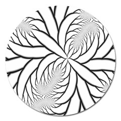 Fractal Symmetry Pattern Network Magnet 5  (round) by Amaryn4rt