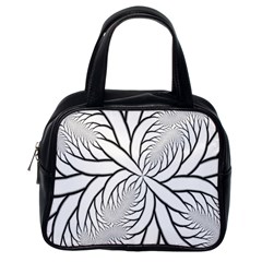 Fractal Symmetry Pattern Network Classic Handbags (one Side) by Amaryn4rt