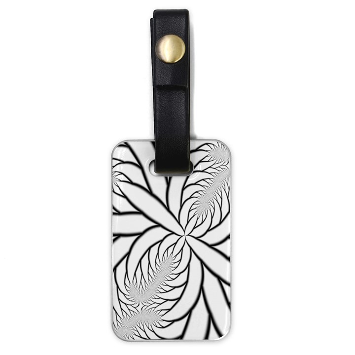 Fractal Symmetry Pattern Network Luggage Tags (One Side) 