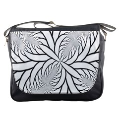 Fractal Symmetry Pattern Network Messenger Bags by Amaryn4rt