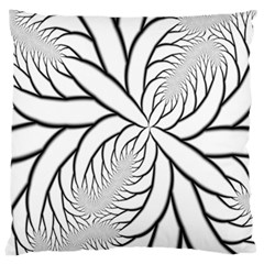 Fractal Symmetry Pattern Network Large Cushion Case (two Sides) by Amaryn4rt