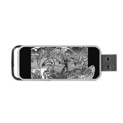 Kringel Circle Flowers Butterfly Portable Usb Flash (two Sides) by Amaryn4rt