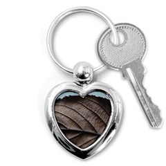 Leaf Veins Nerves Macro Closeup Key Chains (heart)  by Amaryn4rt