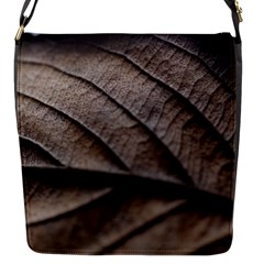 Leaf Veins Nerves Macro Closeup Flap Messenger Bag (s) by Amaryn4rt