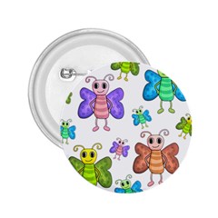 Colorful, Cartoon Style Butterflies 2 25  Buttons by Valentinaart