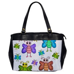 Colorful, cartoon style butterflies Office Handbags