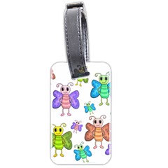 Colorful, cartoon style butterflies Luggage Tags (Two Sides)