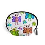 Colorful, cartoon style butterflies Accessory Pouches (Small)  Front