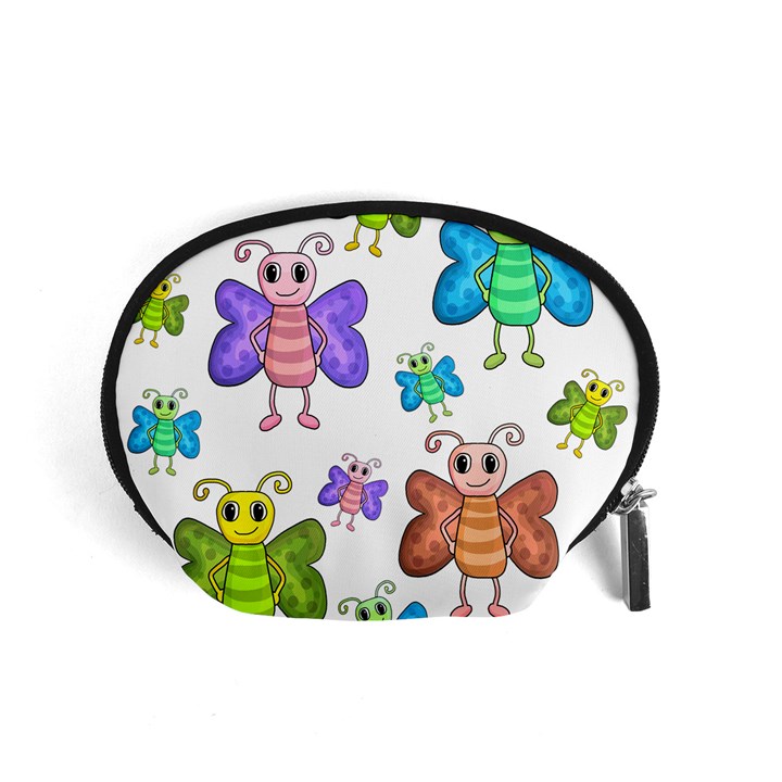 Colorful, cartoon style butterflies Accessory Pouches (Small) 