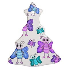 Cute butterflies pattern Ornament (Christmas Tree)