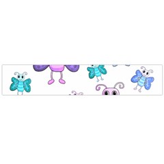 Cute butterflies pattern Flano Scarf (Large)