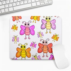 Cute Butterflies Pattern Large Mousepads by Valentinaart