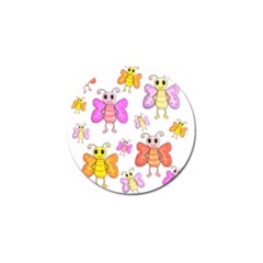 Cute Butterflies Pattern Golf Ball Marker (4 Pack) by Valentinaart