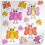 Cute butterflies pattern Canvas 16  x 16   15.2 x15.41  Canvas - 1