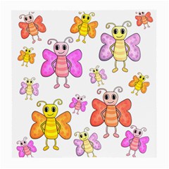 Cute Butterflies Pattern Medium Glasses Cloth (2-side) by Valentinaart