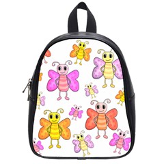 Cute Butterflies Pattern School Bags (small)  by Valentinaart