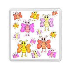 Cute Butterflies Pattern Memory Card Reader (square)  by Valentinaart