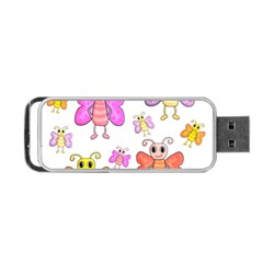 Cute Butterflies Pattern Portable Usb Flash (two Sides) by Valentinaart