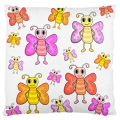 Cute Butterflies Pattern Standard Flano Cushion Case (one Side) by Valentinaart