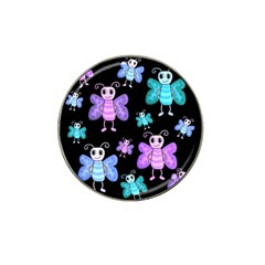 Blue And Purple Butterflies Hat Clip Ball Marker (4 Pack) by Valentinaart