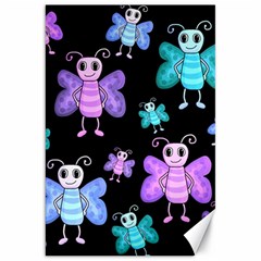 Blue And Purple Butterflies Canvas 20  X 30   by Valentinaart