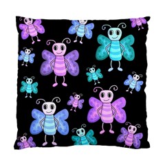 Blue And Purple Butterflies Standard Cushion Case (one Side) by Valentinaart