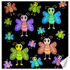 Cartoon Style Butterflies Canvas 12  X 12   by Valentinaart