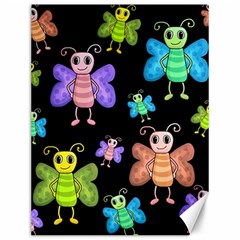 Cartoon Style Butterflies Canvas 12  X 16   by Valentinaart