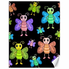 Cartoon Style Butterflies Canvas 18  X 24   by Valentinaart