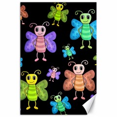 Cartoon Style Butterflies Canvas 20  X 30   by Valentinaart