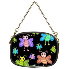 Cartoon Style Butterflies Chain Purses (one Side)  by Valentinaart