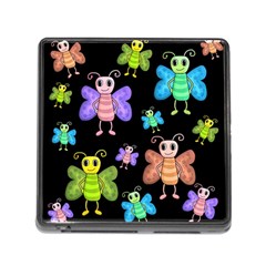 Cartoon Style Butterflies Memory Card Reader (square) by Valentinaart