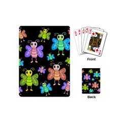 Cartoon Style Butterflies Playing Cards (mini)  by Valentinaart