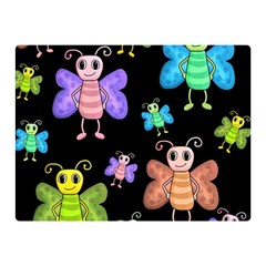 Cartoon Style Butterflies Double Sided Flano Blanket (mini)  by Valentinaart