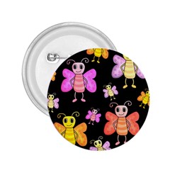 Cute butterflies, colorful design 2.25  Buttons