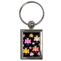 Cute butterflies, colorful design Key Chains (Rectangle) 