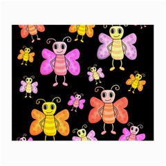 Cute butterflies, colorful design Small Glasses Cloth