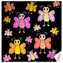 Cute butterflies, colorful design Canvas 12  x 12  