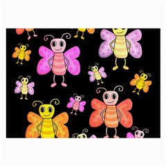 Cute butterflies, colorful design Large Glasses Cloth (2-Side)