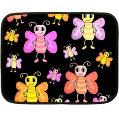 Cute butterflies, colorful design Fleece Blanket (Mini)