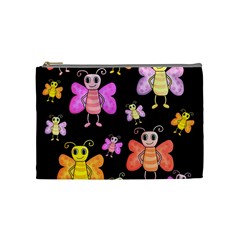 Cute butterflies, colorful design Cosmetic Bag (Medium) 