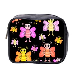 Cute butterflies, colorful design Mini Toiletries Bag 2-Side