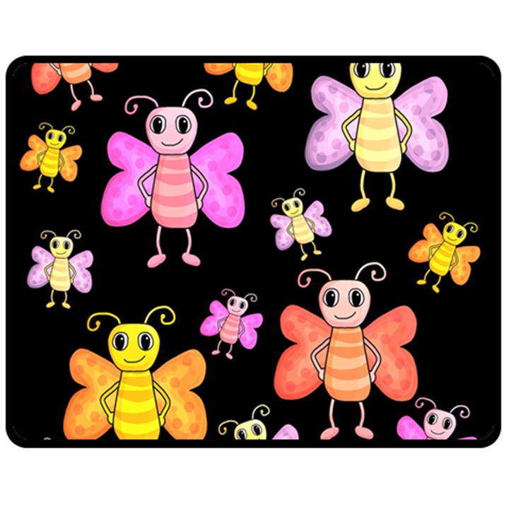 Cute butterflies, colorful design Fleece Blanket (Medium) 