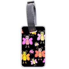 Cute butterflies, colorful design Luggage Tags (One Side) 