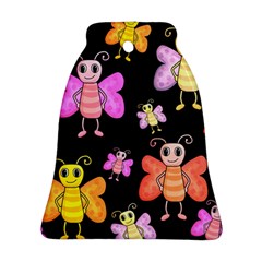 Cute butterflies, colorful design Ornament (Bell) 