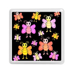 Cute butterflies, colorful design Memory Card Reader (Square) 