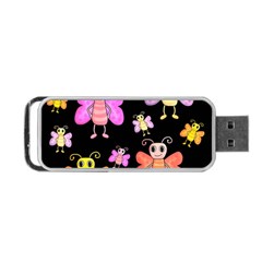 Cute butterflies, colorful design Portable USB Flash (Two Sides)